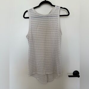 Lululemon White Semi Sheer Tank Top - Size M
